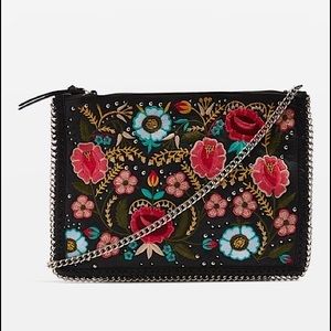 Topshop Ava floral embroidered cross body bag